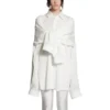 Skjorta med knutna ärmar, oversized ”White” 768553TPO359000