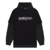 Slime T-shirt med huva och dubbla långa ärmar ”Svart” 681029TLVF11069
