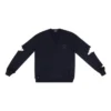Sliten stickad tröja med V-ringning ”Navy” 696091T16420414