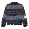 Sliten tröja i ullblandning med Fair Isle-mönster ”Blue” 662518T16028088