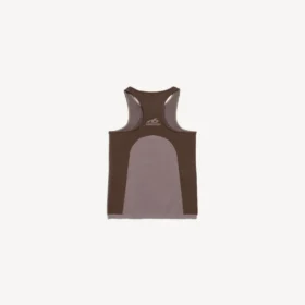 Sömlös techwear-linne för dam i taupe/moka