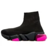 Speed 1.0 Sneakers ”Clear Sole Black Fluo Pink” 607543W2DBW1051
