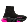 Speed 1.0 Sneakers ”Clear Sole Black Fluo Pink” 607543W2DBW1051