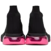 Speed 1.0 Sneakers ”Clear Sole Black Fluo Pink” 607543W2DBW1051