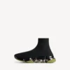 Speed 2.0 för män – sneaker i återvunnen stickad tröja med helt genomskinlig sula i svart/khaki