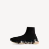 Speed 2.0-sneaker för herr med helt genomskinlig sula i återvunnen stickad tröja i svart/beige