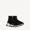 Speed 2.0-sneaker i återvunnen stickad tröja för damer i svart/silver Speed 2.0-sneaker i återvunnen stickad tröja för damer i svart/silver