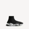 Speed 2.0-sneaker i återvunnen stickad tröja för damer i svart/silver Speed 2.0-sneaker i återvunnen stickad tröja för damer i svart/silver