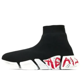 Speed 2.0-Sneakers ”Black Knit with Red Graffiti” 617239W2DD41096