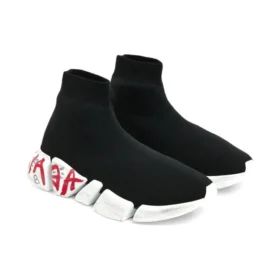 Speed 2.0-Sneakers ”Black Knit with Red Graffiti” 617239W2DD41096