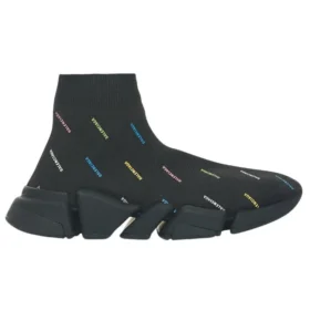 Speed 2.0 Sneakers ”Recycled Knit Black with Multicolor Allover Logo” 617196W2DF01088