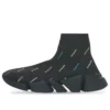 Speed 2.0-Sneakers ”Recycled Knit Black with Multicolor Allover Logo” 617239W2DF01088