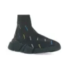 Speed 2.0-Sneakers ”Recycled Knit Black with Multicolor Allover Logo” 617239W2DF01088