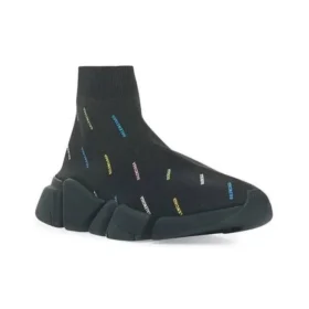 Speed 2.0-Sneakers ”Recycled Knit Black with Multicolor Allover Logo” 617239W2DF01088