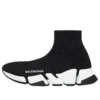 Speed 2.0-sneakers ”Svart glansig stickad med vit sula” 636833W2DC11091