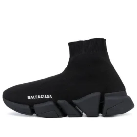 Speed 2.0-sneakers ”Svart glansig stickad ovandel med svart sula” 636833W2AF31000