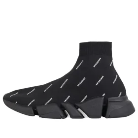 Speed 2.0-Sneakers ”Svart stickat med vitt logo över hela skon” 617239W2DBO1090