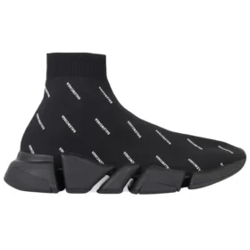 Speed 2.0-Sneakers ”Svart stickat med vitt logo över hela skon” 617239W2DBO1090