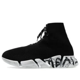 Speed 2.0 Sneakers ”Svart återvunnet stickat och vit sula” 617258W2DD41091