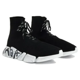 Speed 2.0 Sneakers ”Svart återvunnet stickat och vit sula” 617258W2DD41091