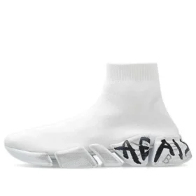 Speed 2.0-sneakers ”Vit stickad med svart graffiti” 617239W2DD42091