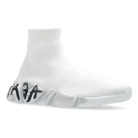 Speed 2.0-sneakers ”Vit stickad med svart graffiti” 617239W2DD42091