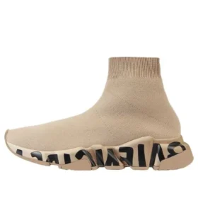 Speed Graffiti-Sneakers ”Beige Knit Black Graffiti Sole Unit” 605942W2DB79710