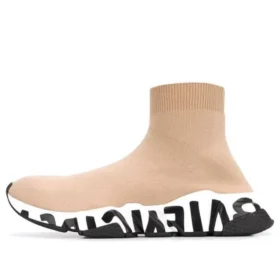 Speed Graffiti-sneakers ”Beige stickad med vit och svart graffitisula” 605942W2DB79791