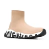 Speed Graffiti-sneakers ”Beige stickad med vit och svart graffitisula” 605942W2DB79791