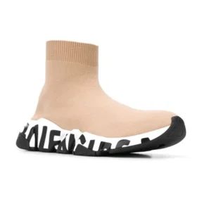 Speed Graffiti-sneakers ”Beige stickad med vit och svart graffitisula” 605942W2DB79791