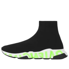 Speed Graffiti-sneakers ”Svart stickad med fluorescerande grön graffitisula” 605972W05GY1935
