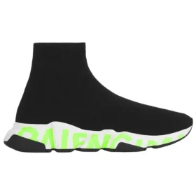 Speed Graffiti-sneakers ”Svart stickad med fluorescerande grön graffitisula” 605972W05GY1935