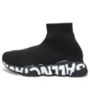 Speed Graffiti-sneakers ”Svart stickat med vit graffitisula” 605942W2DB71006