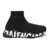 Speed Graffiti-sneakers ”Svart stickat med vit graffitisula” 605942W2DB71006