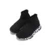 Speed Graffiti-sneakers ”Svart stickat med vit graffitisula” 605942W2DB71006