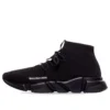 Speed Lace Up Sneakers ”Svart återvunnet stickat och svart sulenhet” 587289W2DB11013