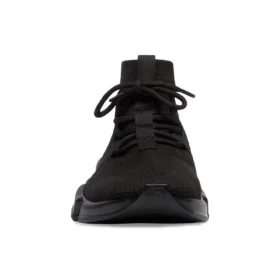 Speed Lace Up Sneakers ”Svart återvunnet stickat och svart sulenhet” 587289W2DB11013