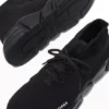 Speed Lace Up Sneakers ”Svart återvunnet stickat och svart sulenhet” 587289W2DB11013
