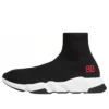 Speed Sneakers ”Svart stickat med rött BB-logo” 514218W05G01000