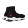 Speed Sneakers ”Svart stickat med rött BB-logo” 514218W05G01000