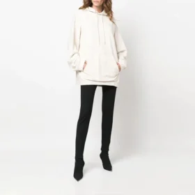 Sportig oversized-luvtröja med dragsko ”White” 600583TLVA19080