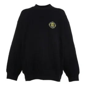 Sportig tröja med rund hals och B Crest-logotyp ”Black” 671125TLV60-1000
