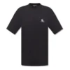 Sportiga T-shirtar med B-logotyp, boxig passform ”Black” 681045TLVN11070