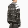 Sporty B Half Zip Track Mix Jacquard-stickad tröja ”Black Grey” 675289T16171240