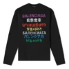 Språk Tröja med rund hals ”Black Multicolor” 646491T15952771
