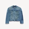 Squeeze-denimjacka för män i mörkblått Squeeze-denimjacka för män i mörkblått
