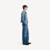 Squeeze-denimjacka för män i mörkblått Squeeze-denimjacka för män i mörkblått