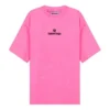 SS21 Broderad T-shirt med rund hals, rosa 641532TJVA95764