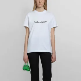 SS21 Casual T-shirt med alfabetlogotyp, stor, kortärmad, vit 612965TIV549040