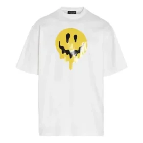 SS21 Drip Peace stor passform med leende-tryck, casual GS, vit 641675TKVA18639
